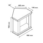 Rivestimento per camino cornice Cadiz angolo